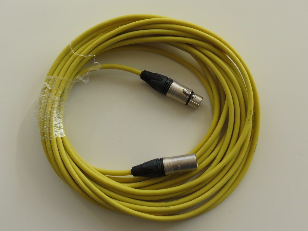 L geel & R rood Kabel 10m DGS-2 met NC3xXX