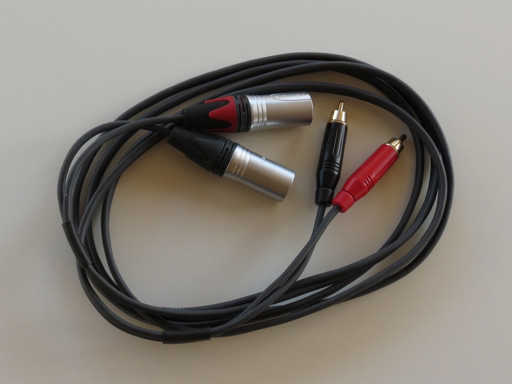 GAC-2pair flat RCA XLR3M-HE lengte 2,5m